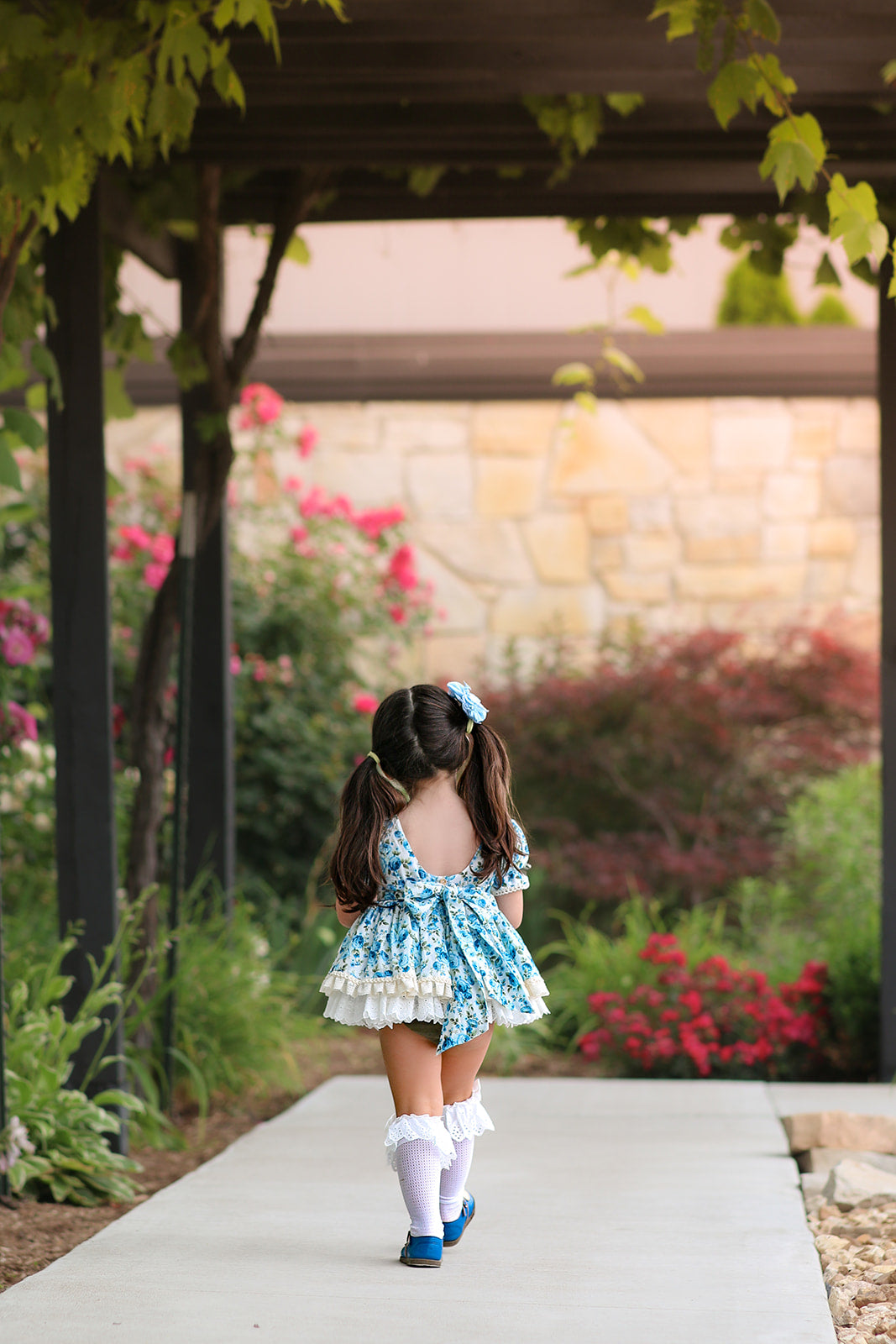 Blue Belle Skirted Romper