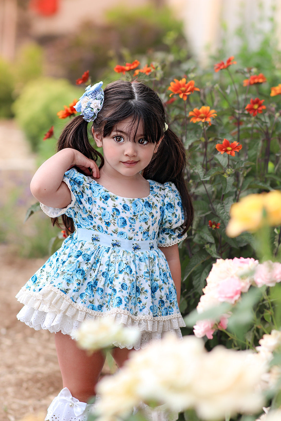 Blue Belle Skirted Romper