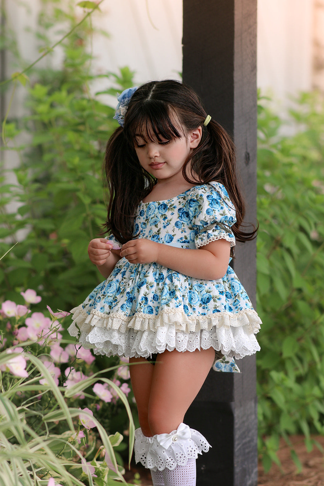 Blue Belle Skirted Romper