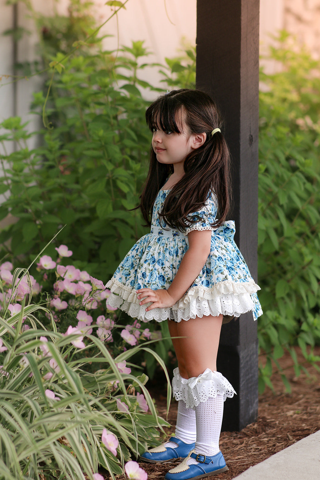Blue Belle Skirted Romper