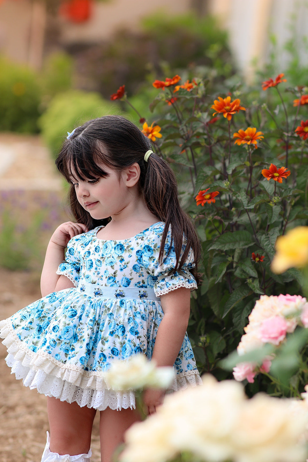 Blue Belle Skirted Romper