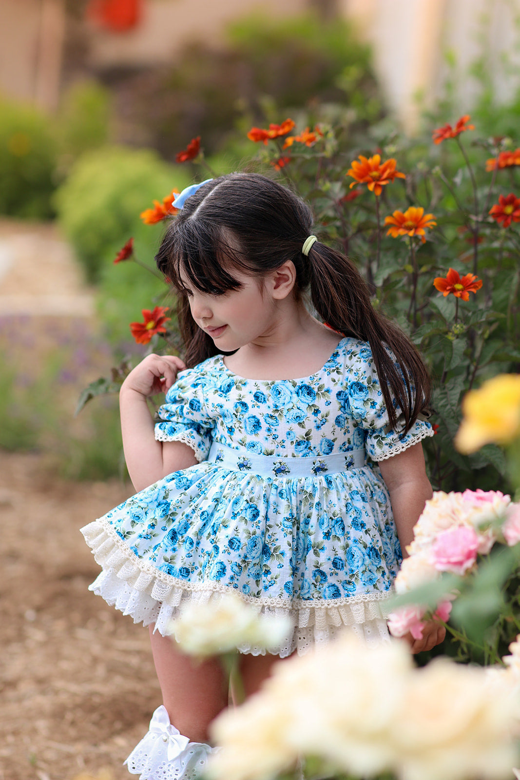 Blue Belle Skirted Romper