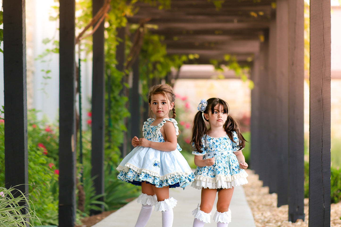 Blue Belle Skirted Romper