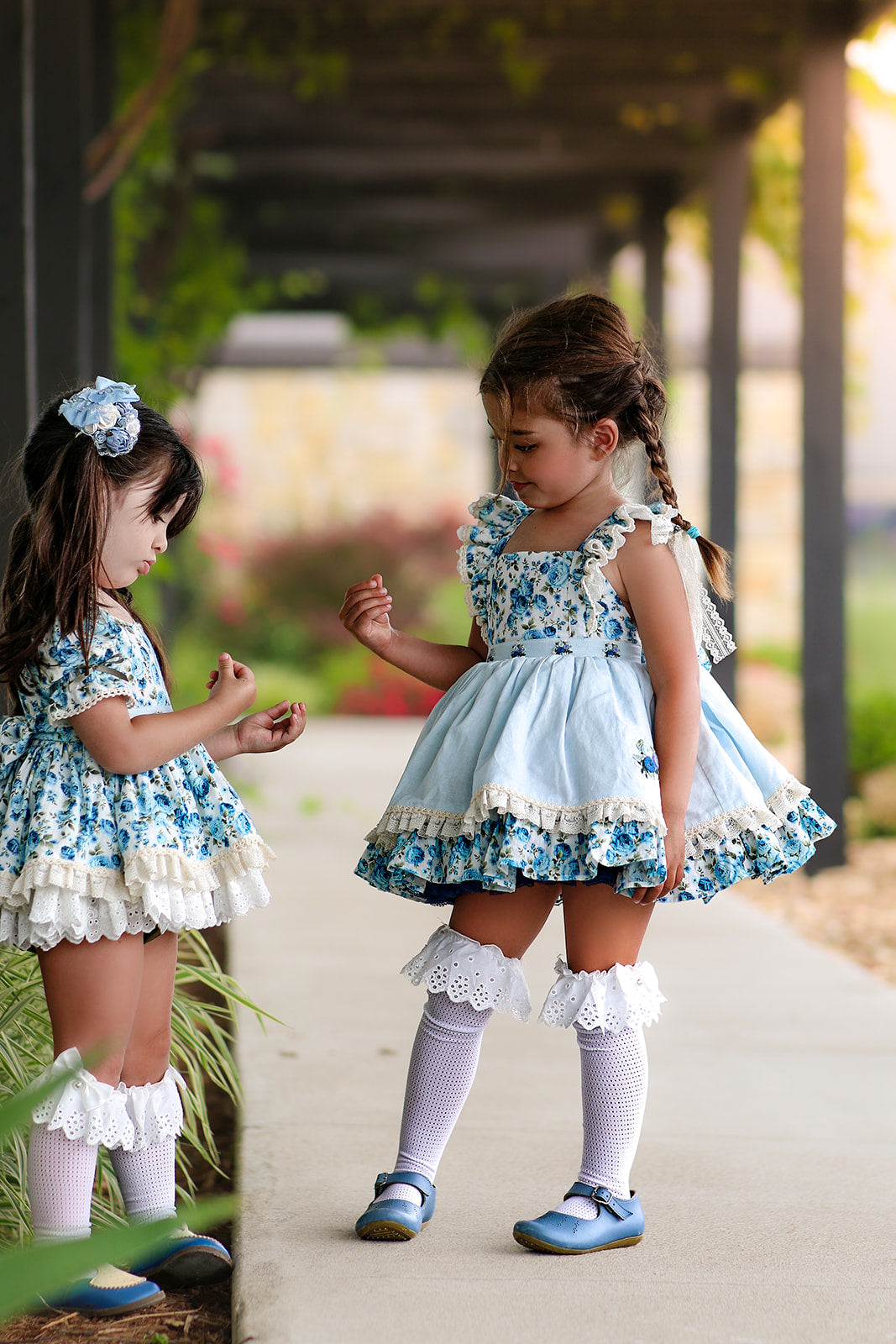 Blue Belle Skirted Romper