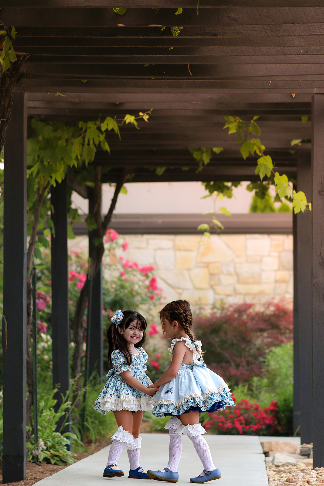 Blue Belle Skirted Romper