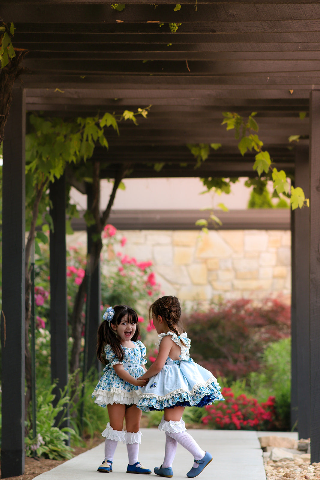 Blue Belle Skirted Romper